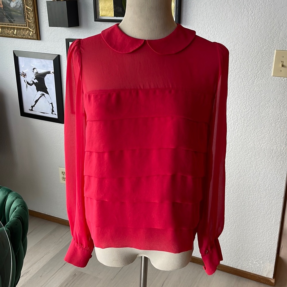 Topshop semi sheer top.